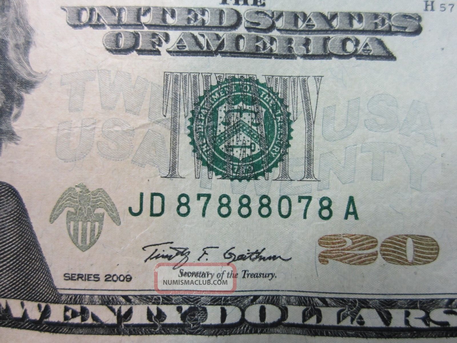 20 dollar bill serial numbers